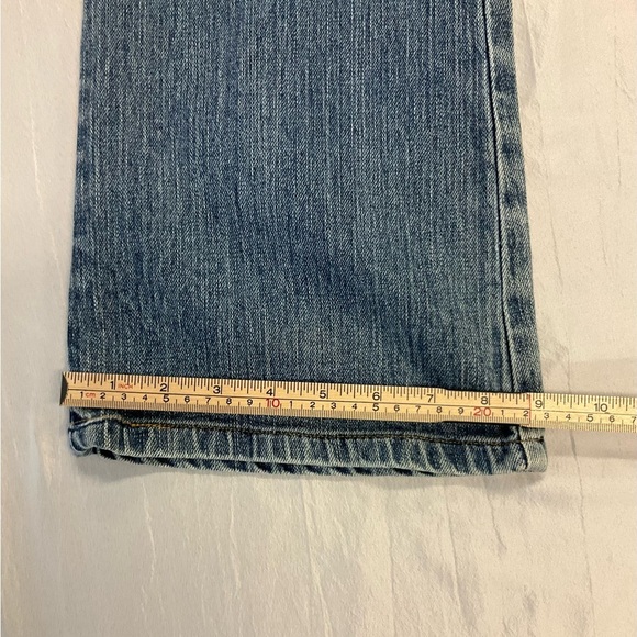 IOS Jeans Women’s 6 Blue Y2K Bootcut Embroidered Embellished Silver 5 Pocket Zip - Picture 6 of 8